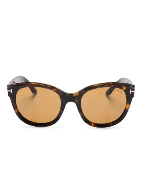 TOM FORD Eyewear Tamara oversize-frame sunglasses Brown FT1114