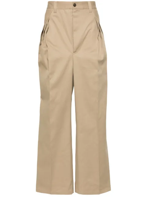 Maison Margiela four-stitch pintuck straight trousers Neutrals S67KA0055S54042