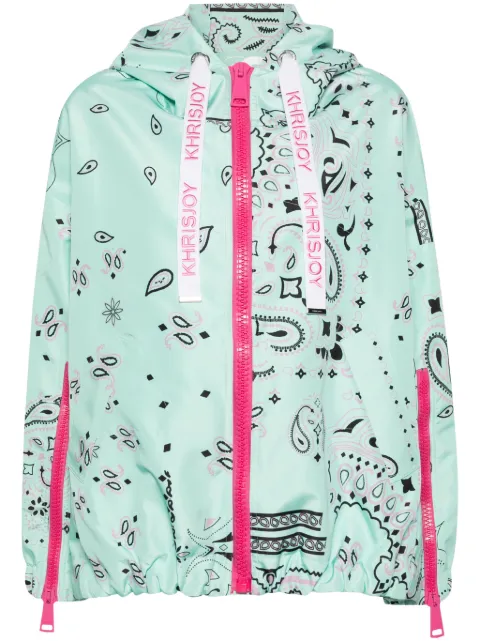 Khrisjoy Khris bandana-print jacket Green FSW011NYNYBD