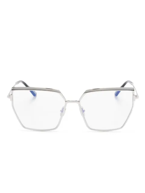 TOM FORD Eyewear geometric-frame glasses Silver FT5946B