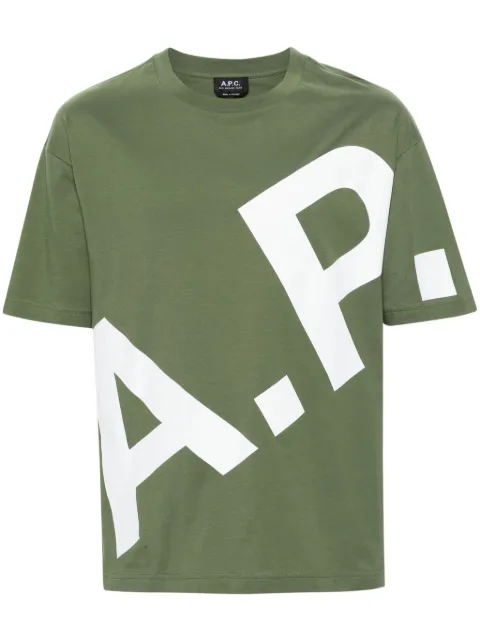 A.P.C. Lisandre cotton T-shirt Green COFBTM26341