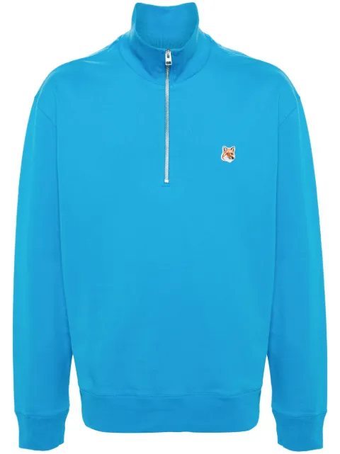 Maison Kitsuné Fox Head cotton sweatshirt Blue MM00314KM0001