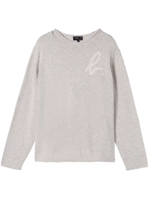 agnès b. logo-print knit jumper Neutrals B251LX38