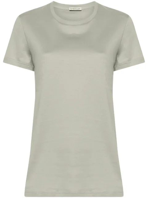 Moncler logo-patch cotton T-shirt Green J10938C73200V8058