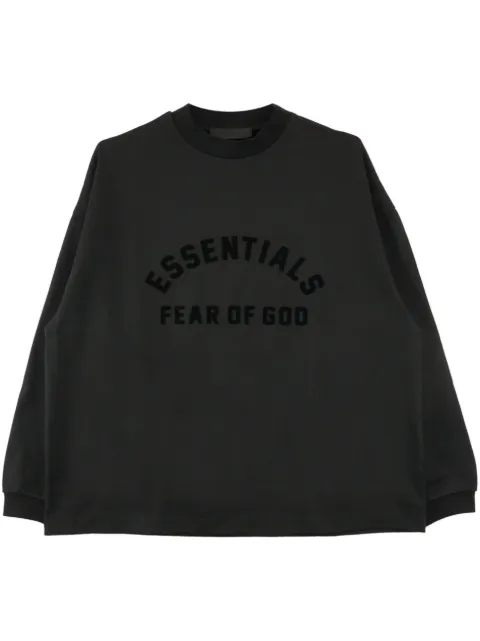 FEAR OF GOD ESSENTIALS logo-print cotton sweatshirt Black 125SP242014F