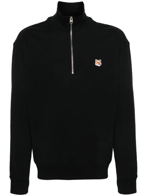 Maison Kitsuné Fox Head cotton sweatshirt Black MM00314KM0001