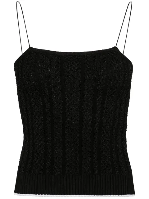 Jacquemus Le Haut Bella cable-knit top Black 241KN4522369990