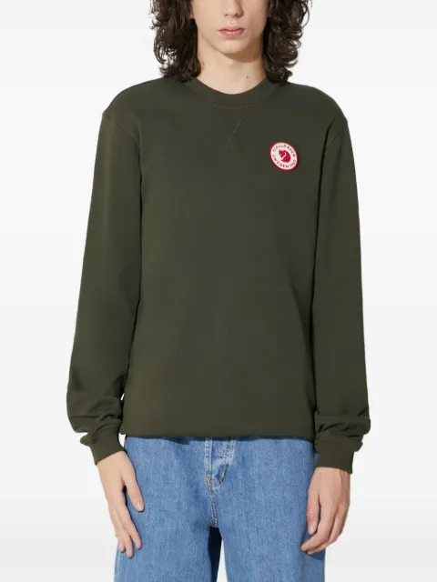 Fjällräven logo patch crew neck sweatshirt Green F87163