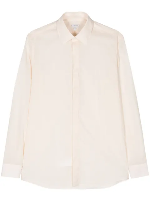 Caruso poplin tencel shirt Neutrals SS03GT80007
