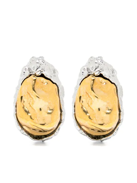 Vann Jewelry Oyster stud earrings Silver AW23ER009YW019