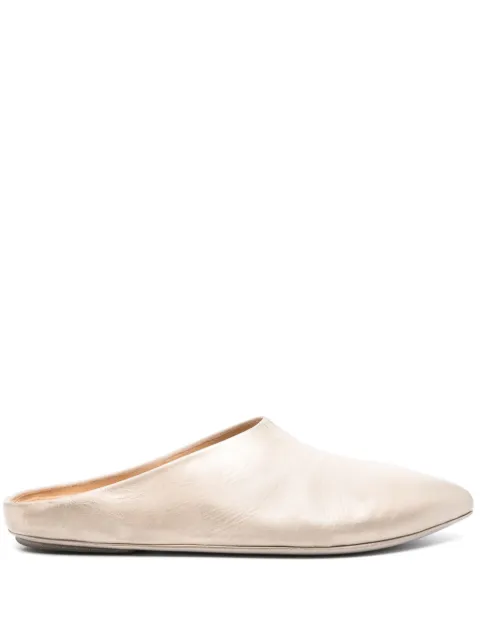 Marsèll Sfoglia metallic leather mules Neutrals MW8221083