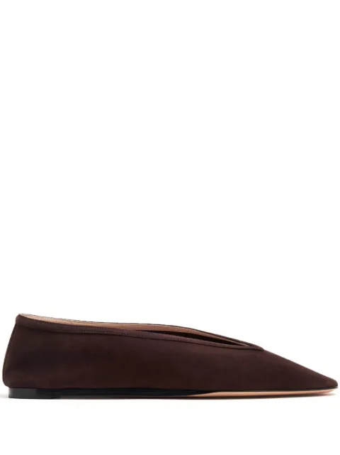 Le Monde Beryl Luna suede ballerina shoes Brown LUNSUE