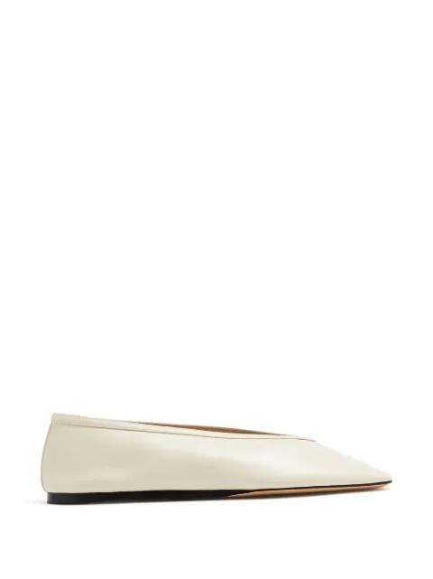 Le Monde Beryl Luna leather ballerina shoes White LUNLEAECRECRU