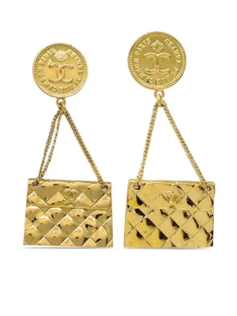 CHANEL Pre-Owned 1994 Classic Flap clip-on earrings Gold ER94A