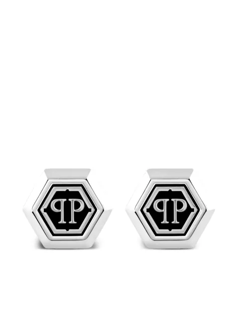 Philipp Plein Hexagon-PP cufflinks Silver PJ9AA12CU