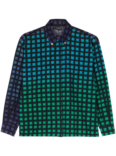 Versace Pre-Owned 1990s geometric-print shirt Black VER450HR