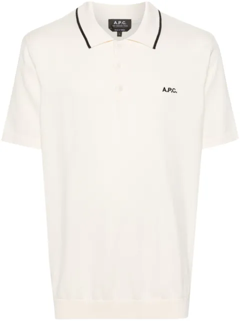 A.P.C. Flynn cotton polo shirt Neutrals COGDKH23309