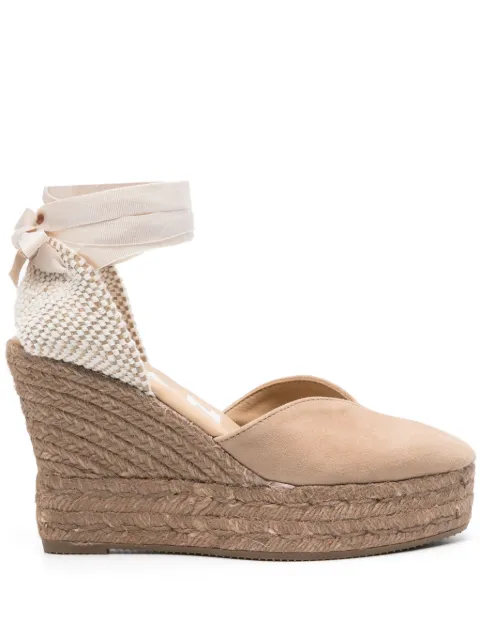 Manebi Hamptons 110mm wedge espadrilles Neutrals W16WH
