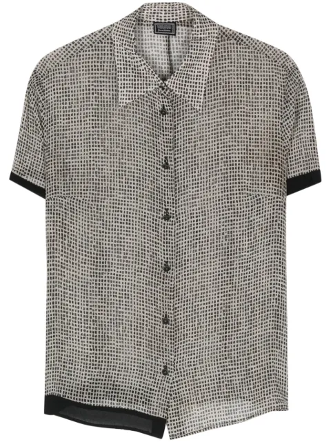 Versace Pre-Owned 2000s geometric-print silk shirt White VER350HP