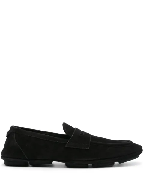 Dolce & Gabbana logo-plaque suede loafers Black A50599AS707