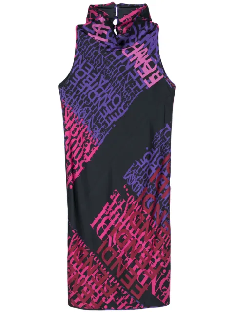 Fendi Pre-Owned 2000s logo-print silk dress Pink FEN600HP