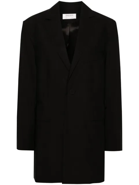 Gauchère belted wool blazer Black P12402470575