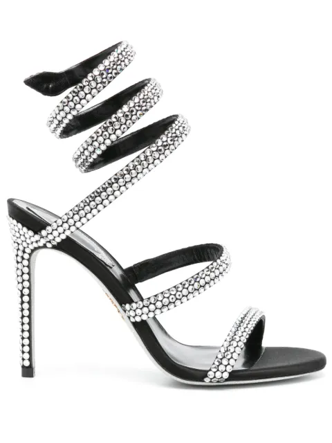 René Caovilla Cleo 105mm rhinestone-embellished sandals Black C12076105R001