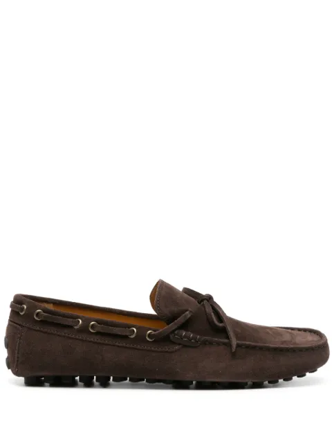 Doucal's suede boat shoes Brown DU3151PORTUF106NM23
