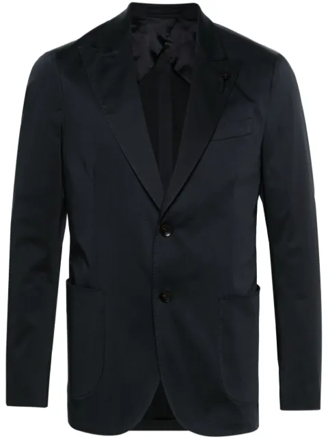 Lardini single-breasted cotton blazer Blue EQ688AEEQSK62421