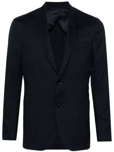 Lardini single-breasted twill blazer Blue EQ528AE69EQSK62413