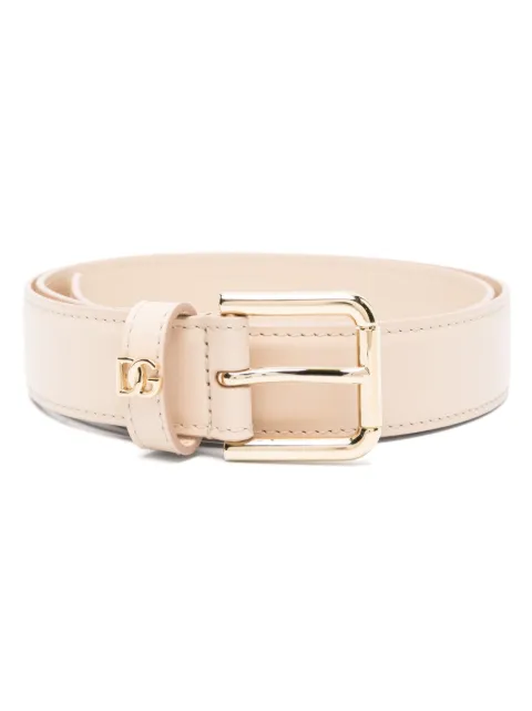 Dolce & Gabbana logo-lettering leather belt Pink BE1636AW576
