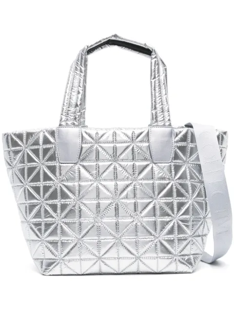 VeeCollective small Vee quilted tote bag Silver 101201