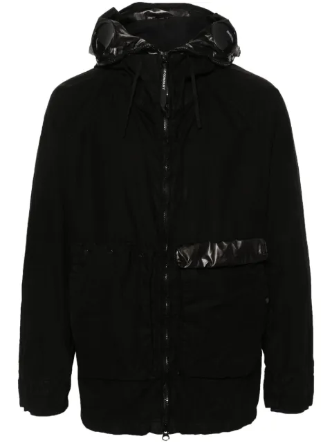 C.P. Company Zipped Goggle-detail hoodie jacket Black 16CMOW235A006233M