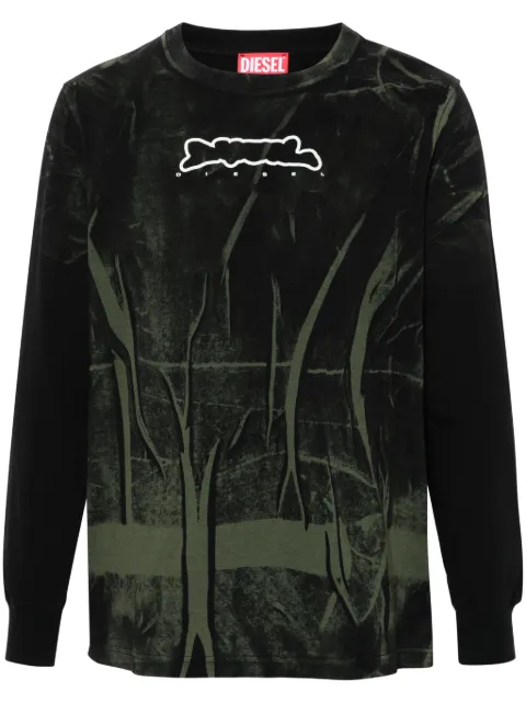 Diesel T-JUST-LS-N long-sleeves T-shirt Black A121590AJBD
