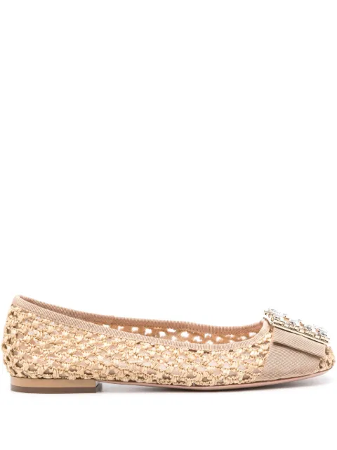 Roger Vivier Très Vivier Strass ballerina shoes Neutrals RVW44938140RNK