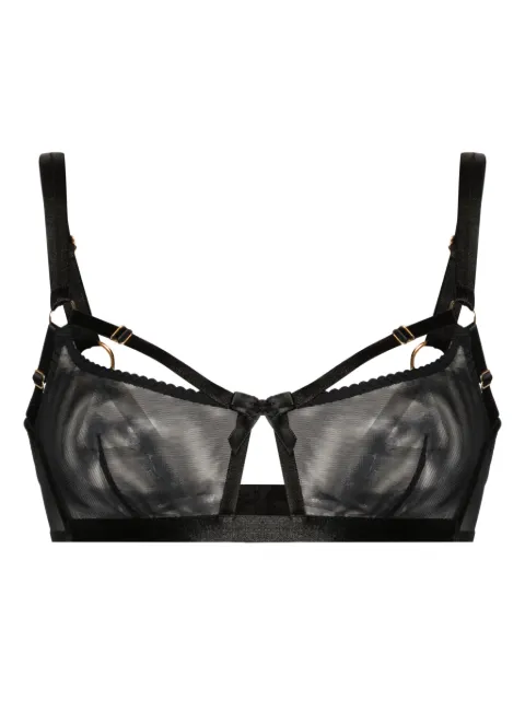 Bordelle Bondage Belle mesh bra Black BONDAGEBELLEBLACKSOFTCUPBRA