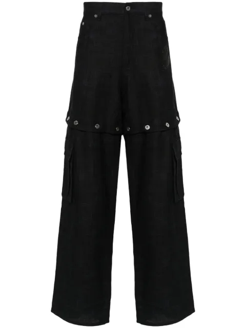 Off-White 90s Logo straight-leg cargo trousers Blue OMCE047S24FAB0014710