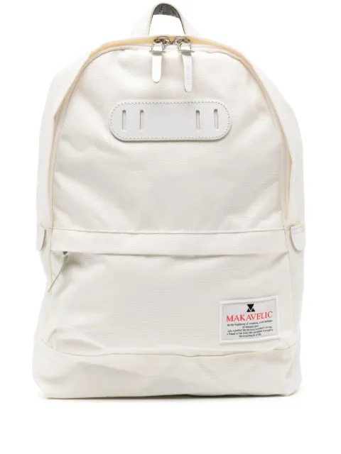 Makavelic logo appliqué backpack White 310510104WH