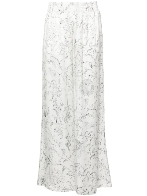 Fabiana Filippi silk satin flared trousers White PAD274F284H4560000