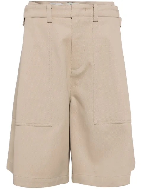 System straight-leg cotton bermuda shorts Brown SH2E3WPCT08M