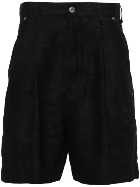 Off-White 90s Logo linen shorts Blue OMCB096S24FAB0014710