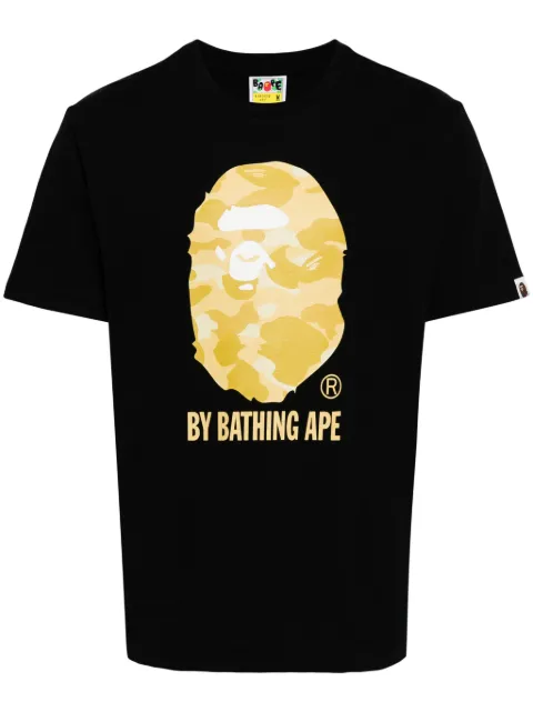 A BATHING APE® logo-print cotton T-shirt Black 001TEK301322M