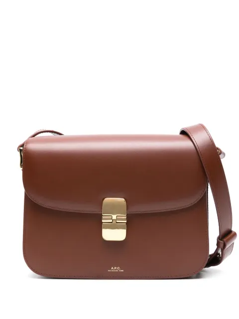 A.P.C. Grace leather cross body bag Brown PXBMWF61412