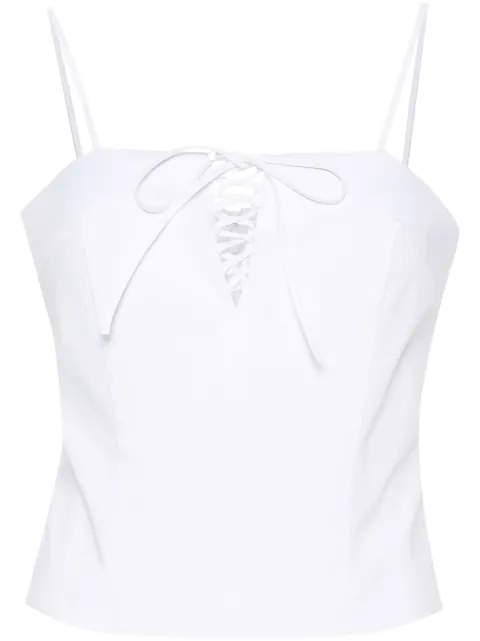 Federica Tosi lace-up corset top White FTE24TP123