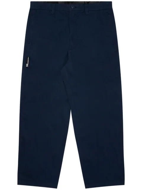 AAPE BY *A BATHING APE® straight-leg cotton trousers Blue APTA677XXM