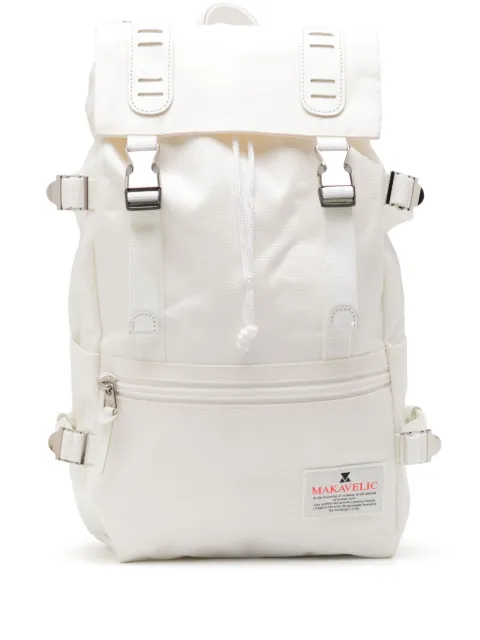 Makavelic logo-appliqué buckled backpack White 310410103WH