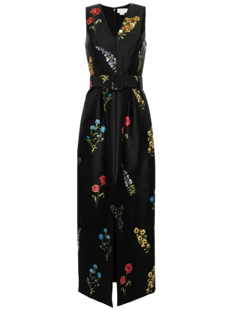 Sachin & Babi Marsden floral-print gown Black S241G39