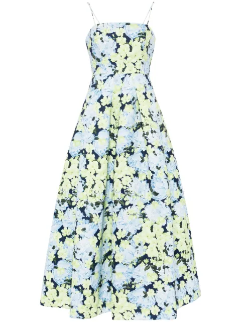 Sachin & Babi Beau floral-print gown Blue S242G12