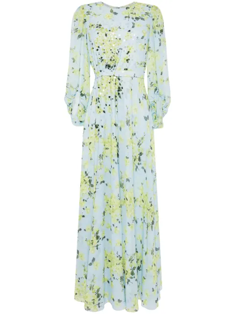 Sachin & Babi Bianca chiffon gown Blue S243G21