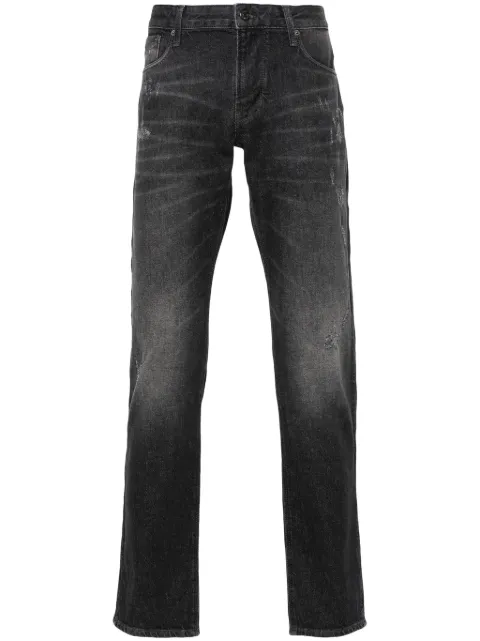 Emporio Armani slim-fit distressed jeans Black 3D1J061D06Z